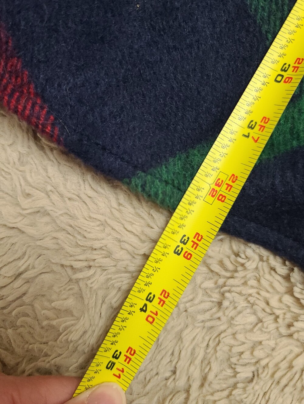 Tanming Wool Blend Classic Warm, Modest Navy Plaid A-Line Maxi Skirt, Tartan, M - Picture 3 of 11